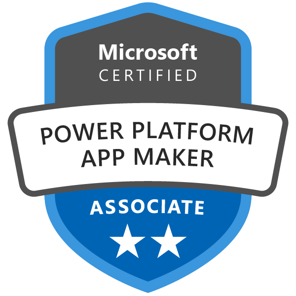 Microsoft Power Platform App Maker Associate badge