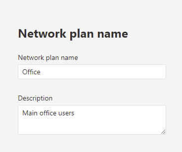 "Network plan"