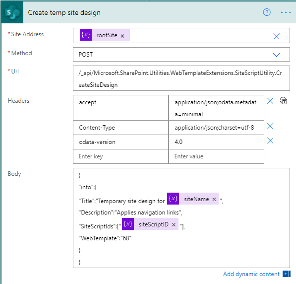 "Registering the site design"